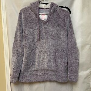 Lavender Plush Hoodie Womens Sweatshirt Hoodie M